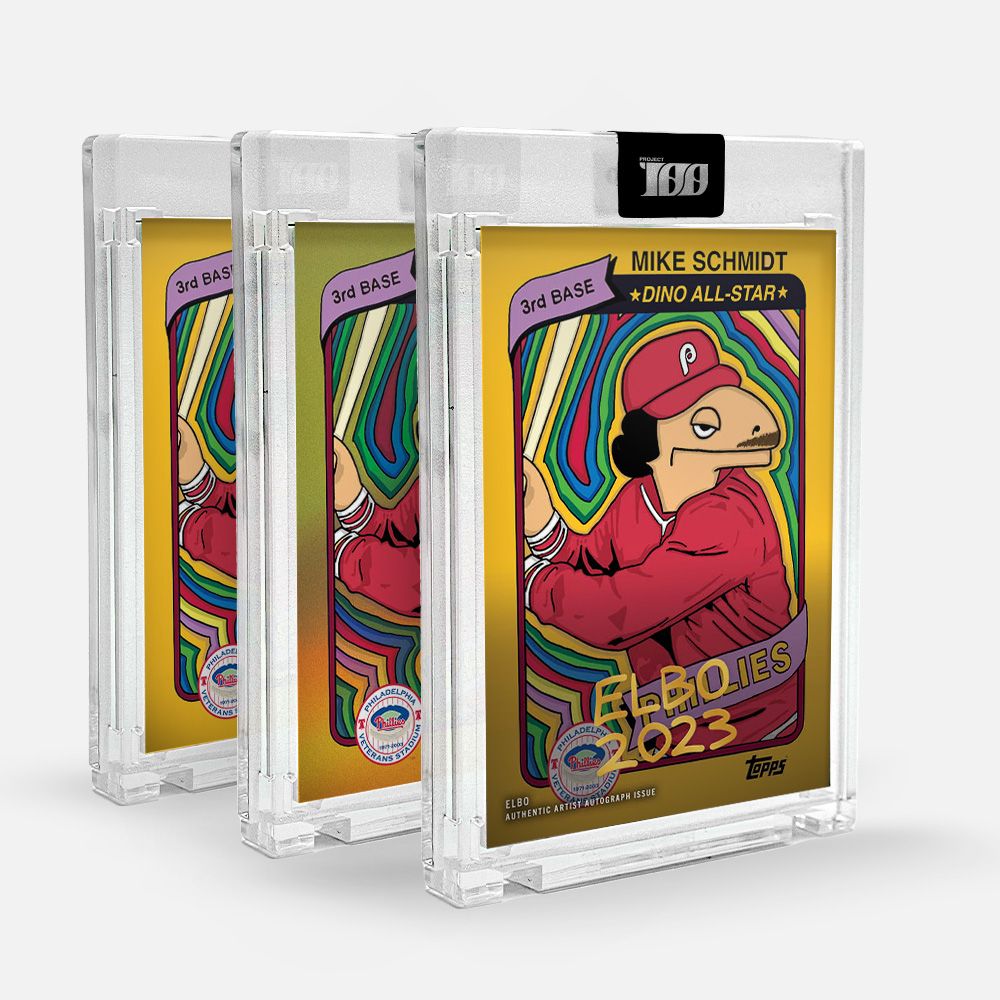 Topps Project100 Card 54 - Mike Schmidt by Elbo - Artist Signed