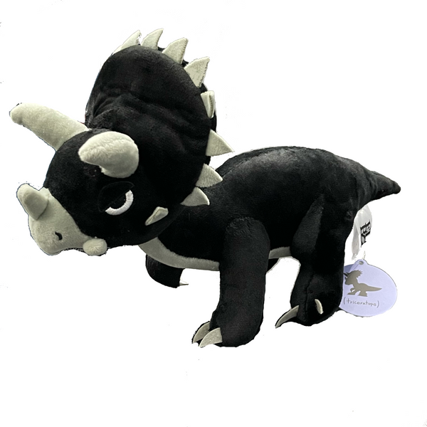 Mini Black Triceratops Plushy